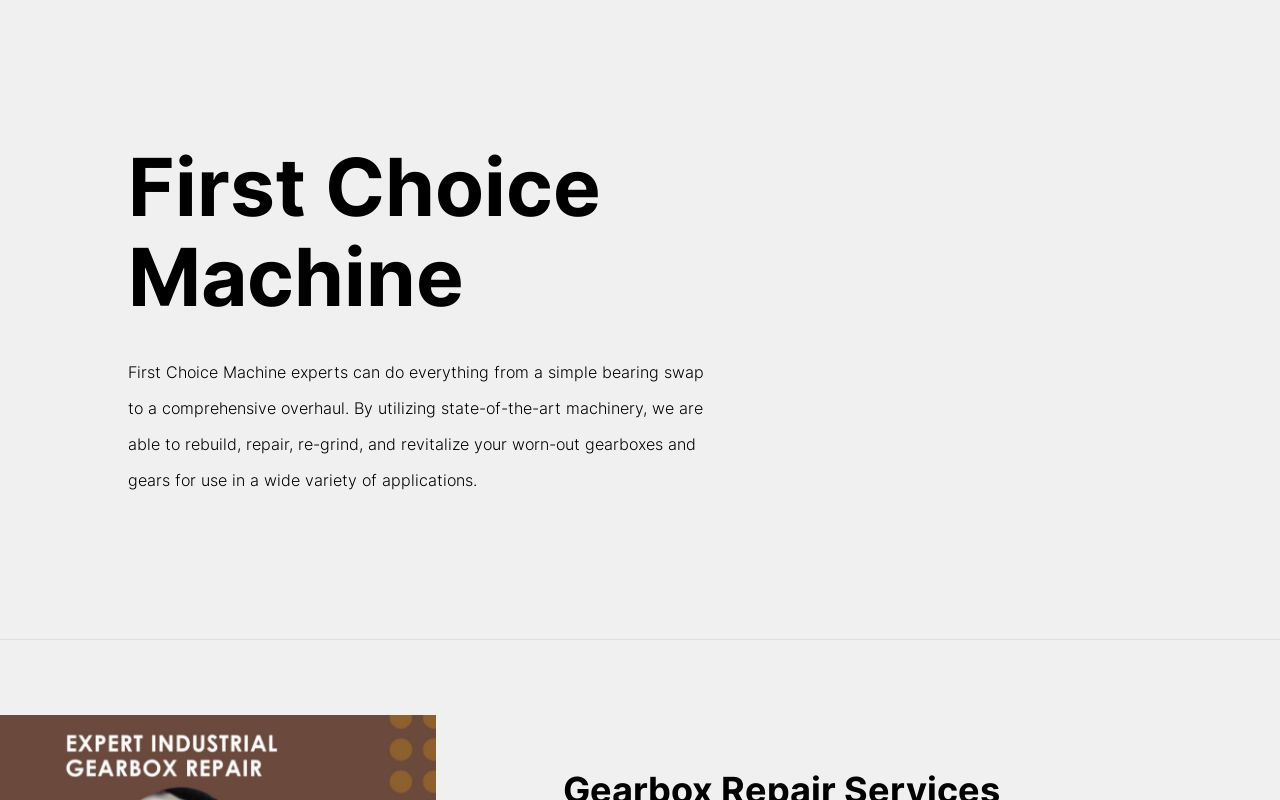 First Choice Machine
